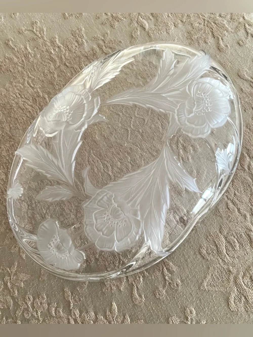 Mikasa Studio Nova Walther Glass Oval Low Bowl Platter - Picture 3 of 12